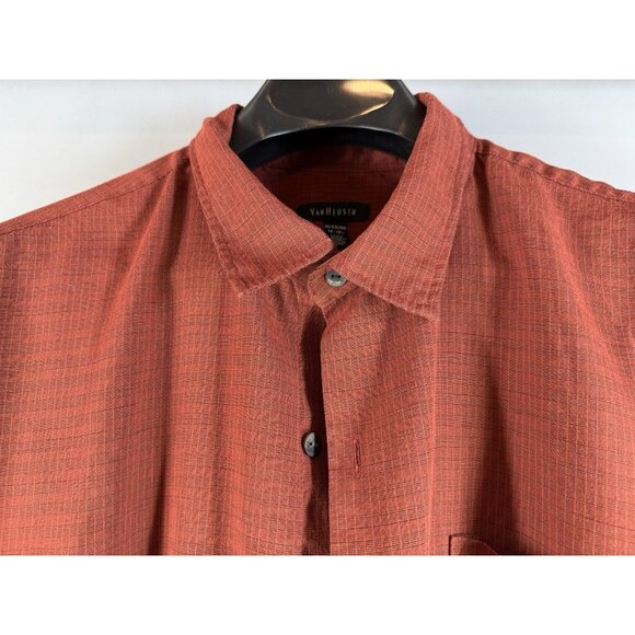 Van Heusen Short Sleeve Button Up Shirt, Burnt Orange, Men's Size XXL - Picture 5 of 12